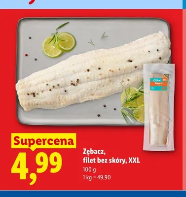 Filet z zębacza bez skóry XXL Ocean Sea promocja w Lidl