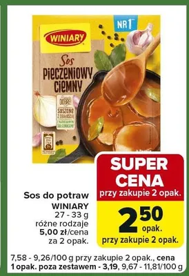 Sos pieczeniowy ciemny różne rodzaje promocja w Carrefour Express
