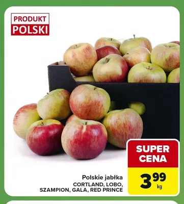 Polskie jabłka Cortland Carrefour Express promocja w Carrefour Express