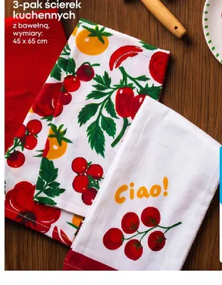 Ścierki kuchenne z bawełną wymiary: 45x65cm 3-pak promocja w Pepco