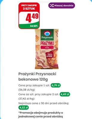 Prażynki Przysnacki bekonowe promocja w Dino