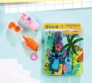 Zakreślacze Stitch St. Majewski promocja w Biedronka