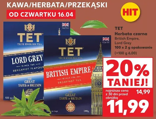 Herbata czarna British Empire, Lord Grey promocja w Kaufland