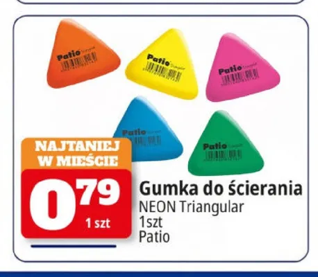 Gumka do ścierania NEON Triangular Patio promocja w Leclerc