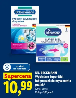 Wybielacz Super Biel lub proszek do czyszczenia pralek Dr. Beckmann promocja w Lidl