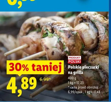 Pieczarki na grilla polskie promocja w Lidl