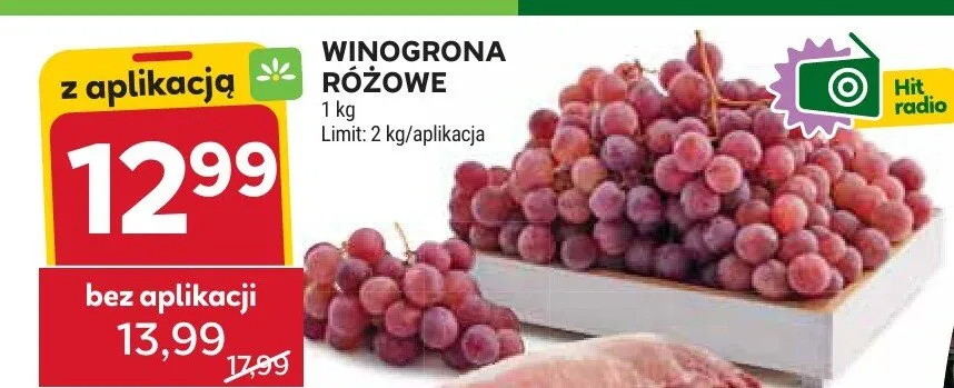 Winogrona różowe promocja w Stokrotka