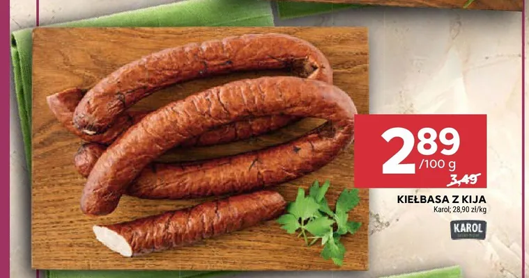 Kiełbasa z jabłonki Kabanos promocja w Stokrotka