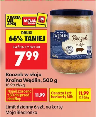 Boczek w słoju promocja w Biedronka