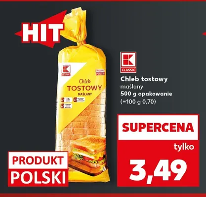 Chleb tostowy maślany K-Classic promocja w Kaufland
