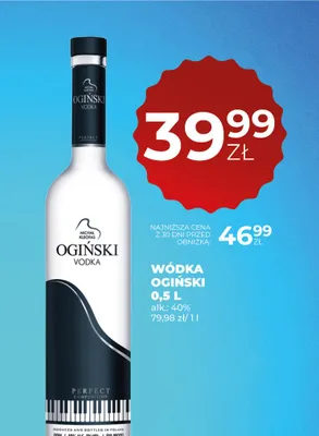 Wódka Ogiński promocja w Duży Ben