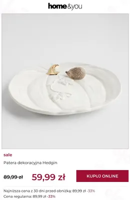 Patera dekoracyjna Hedgin Home & You promocja w home&you