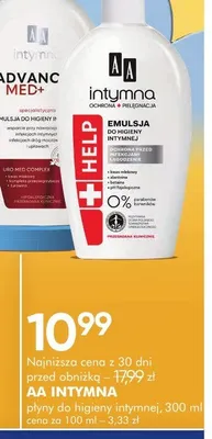 Płyn do higieny intymnej AA Intymna promocja w Super-Pharm