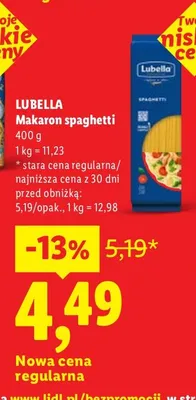Makaron spaghetti promocja w Lidl
