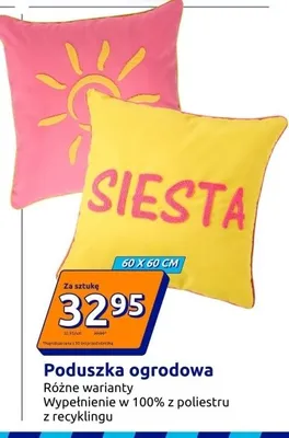 Poduszka ogrodowa wypełnienie 100% poliester z recyklingu 60x60cm promocja w Action
