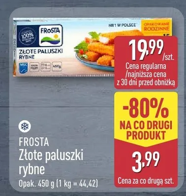 Złote paluszki rybne promocja w Aldi