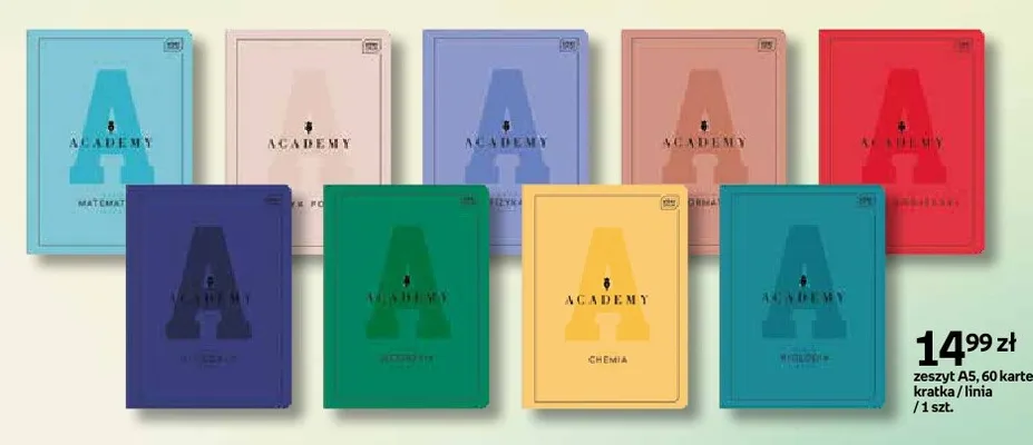 Zeszyt A5 Oxford Academy 60 kartek kratka promocja w Empik