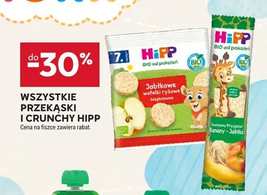 Przekąski i crunchy Hipp różne rodzaje promocja w Stokrotka