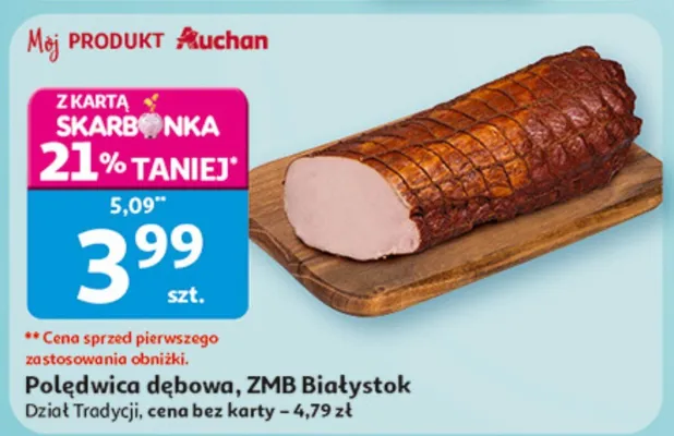 Polędwica dębowa ZMB Białystok promocja w Auchan