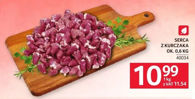 Serca z kurczaka ok. 0,6kg 40034 promocja w Selgros