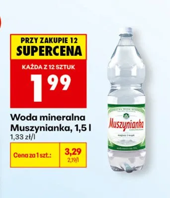 Woda mineralna Muszynianka promocja w Biedronka