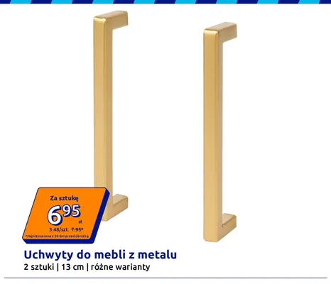 Uchwyty do mebli z metalu 13 cm 2-pak promocja w Action