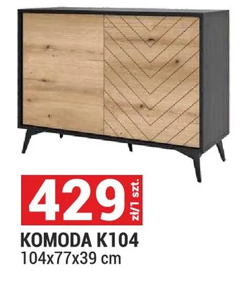 Komoda K104 System Diamond kolor evoke/czarny 104x77x39cm promocja w Merkury Market