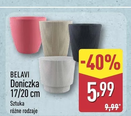 Doniczka BELAVI 17/20cm promocja w Aldi