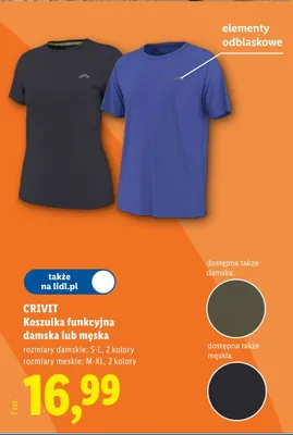 Koszulka funkcyjna damska Crivit promocja w Lidl