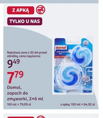 Zapach do zmywarki Domol Spülmaschinen Deo 4-fach Power promocja w Rossmann