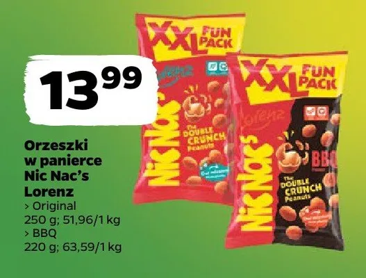 Orzeszki w panierce Nic Nac's BBQ Lorenz promocja w Netto