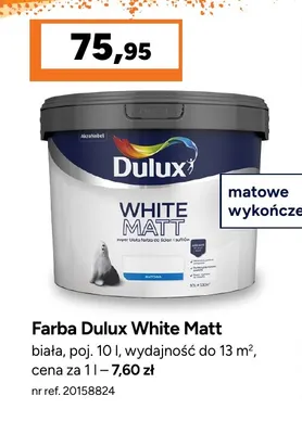 Farba Dulux White Matt promocja w Bricoman