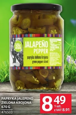 Papryka jalapeño zielona krojoną 670 g promocja w Selgros