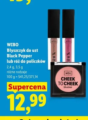 Błyszczyk do ust Black Pepper Wibo promocja w Lidl