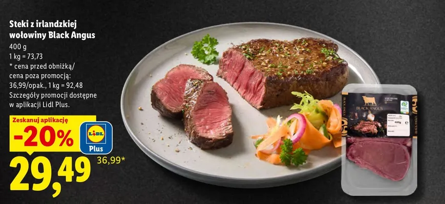 Steki z irlandzkiej wołowiny Black Angus promocja w Lidl