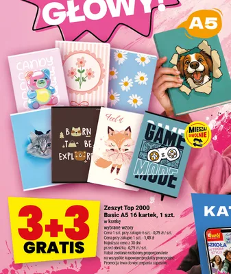Zeszyt Top 2000 Basic A5 16 kartek promocja w Twój Market