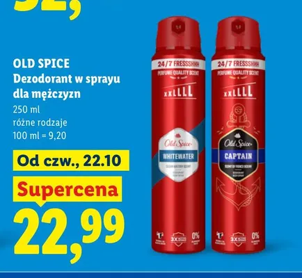 Dezodorant w sprayu dla mężczyzn Old Spice Whitewater promocja w Lidl