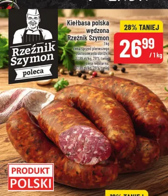 Kiełbasa polska wędzona Rzeźnik Szymon promocja w POLOmarket