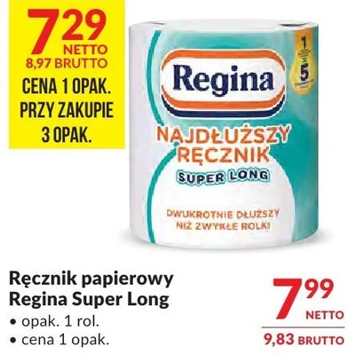 Ręcznik papierowy Regina Super Long promocja w Makro