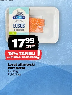 Łosoś atlantycki Port Netto 2-pak promocja w Netto