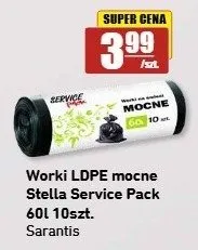 Worki na śmieci LDPE mocne Stella Service Pack 10-pak 60 l promocja w API Market
