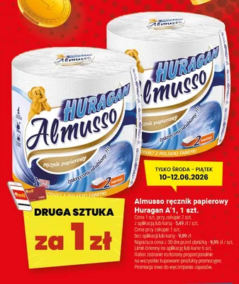 Ręcznik papierowy Almusso Huragan promocja w Twój Market