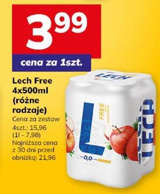 Lech Free 4x500ml (różne rodzaje) promocja w Hitpol