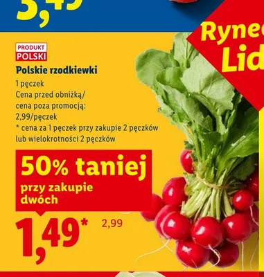 Polskie rzodkiewki promocja w Lidl