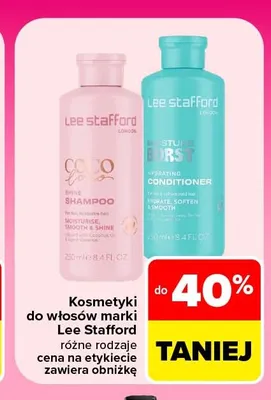 Kosmetyki do włosów Lee Stafford promocja w Carrefour