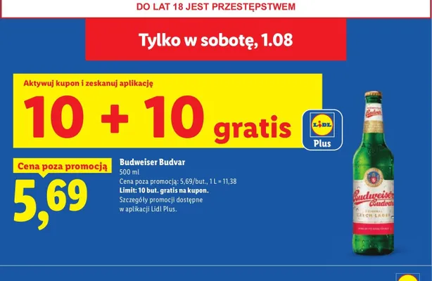 Piwo Budweiser Budvar promocja w Lidl