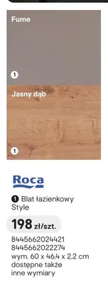 Blat łazienkowy Roca Style promocja w Castorama