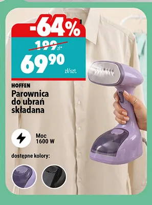 Parownica do ubrań składana Hoffen promocja w Biedronka