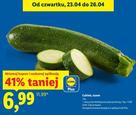 Cukinia luzem Lidl promocja w Lidl