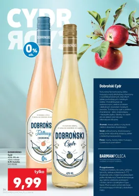 Cydr Dobroński Jabłkowy promocja w Kaufland